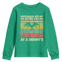 Funny Mothman Eat My Entire Ass Youth Sweatshirt Vintage Cryptid Funny Mothman Meme - Wonder Print Shop