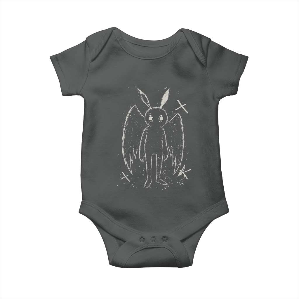 Creepy Cute Mothman Baby Onesie Alt Goth Grunge Horror Aesthetic Cryptid - Wonder Print Shop