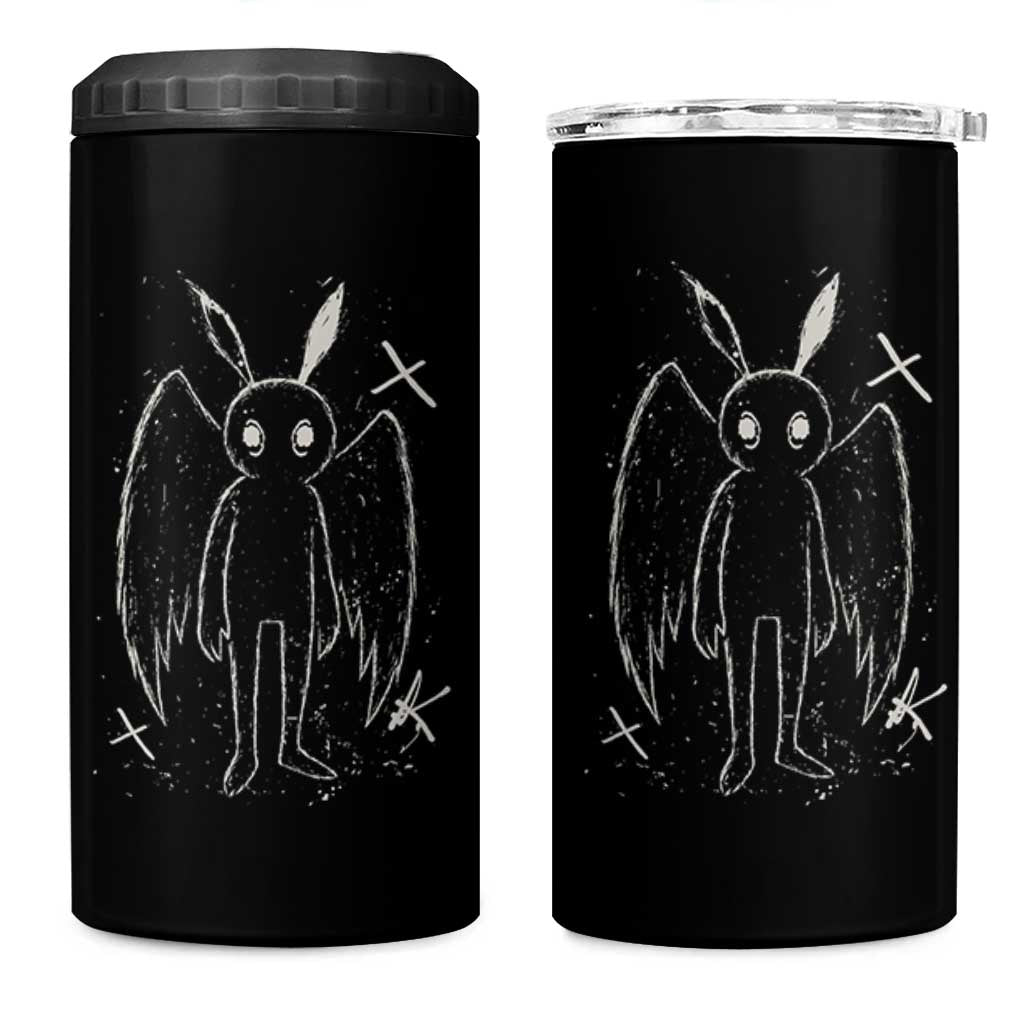 Creepy Cute Mothman 4 in 1 Can Cooler Tumbler Alt Goth Grunge Horror Aesthetic Cryptid - Wonder Print Shop