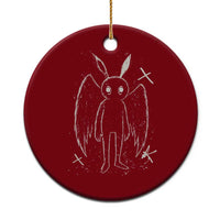 Creepy Cute Mothman Ceramic Ornament Alt Goth Grunge Horror Aesthetic Cryptid - Wonder Print Shop