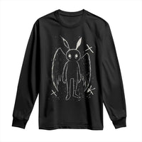 Creepy Cute Mothman Long Sleeve Shirt Alt Goth Grunge Horror Aesthetic Cryptid - Wonder Print Shop