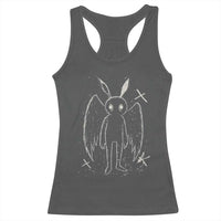 Creepy Cute Mothman Racerback Tank Top Alt Goth Grunge Horror Aesthetic Cryptid - Wonder Print Shop