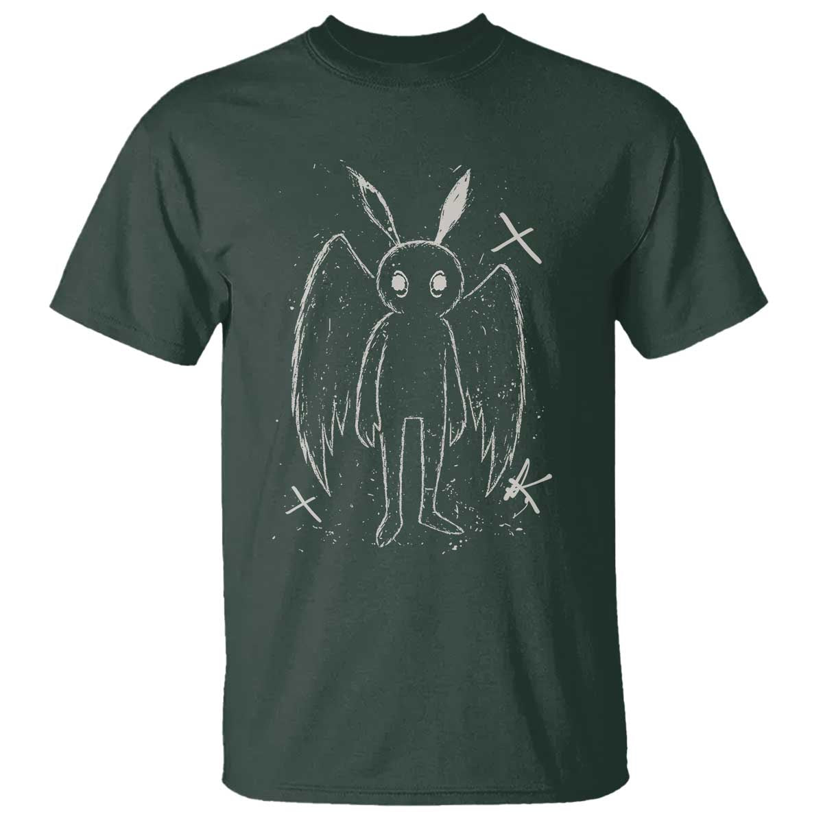 Creepy Cute Mothman T Shirt Alt Goth Grunge Horror Aesthetic Cryptid - Wonder Print Shop