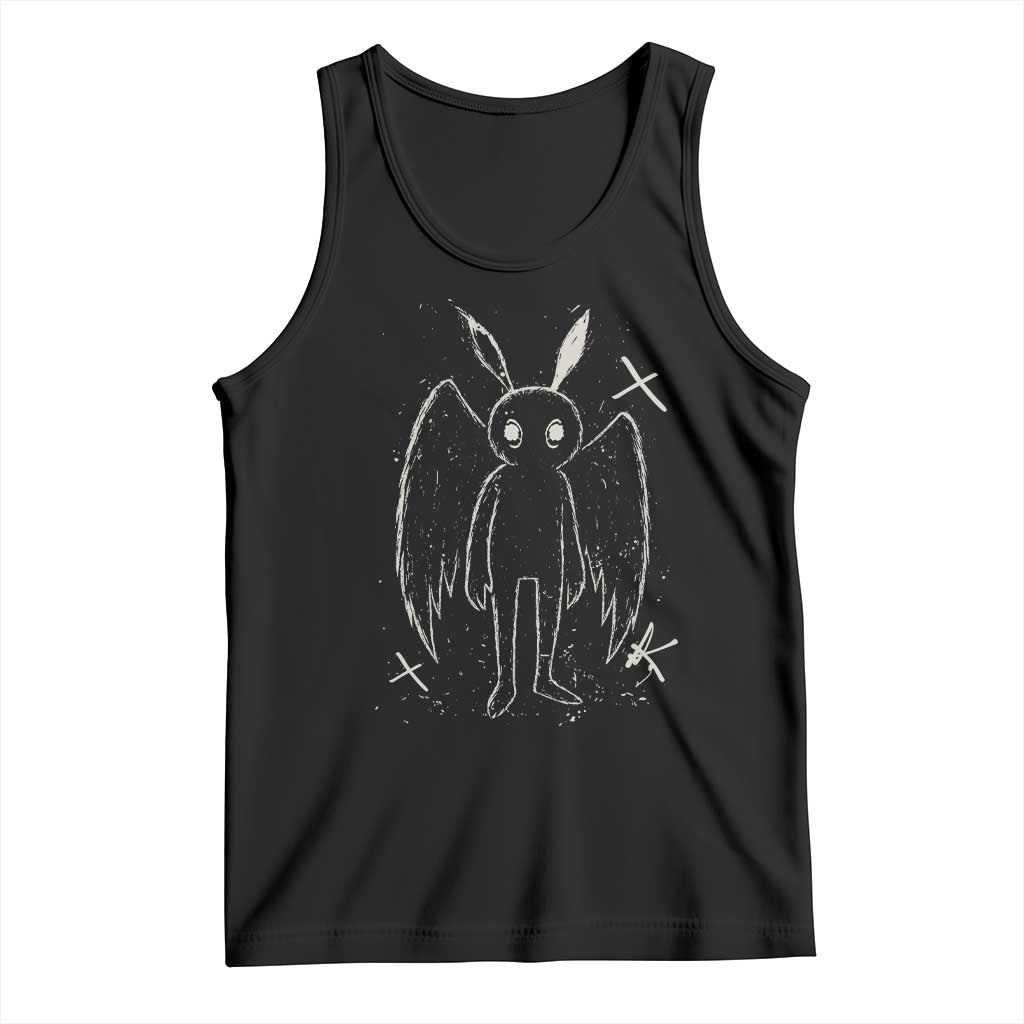 Creepy Cute Mothman Tank Top Alt Goth Grunge Horror Aesthetic Cryptid - Wonder Print Shop