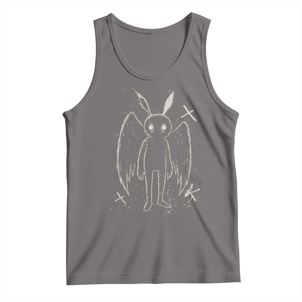 Creepy Cute Mothman Tank Top Alt Goth Grunge Horror Aesthetic Cryptid - Wonder Print Shop