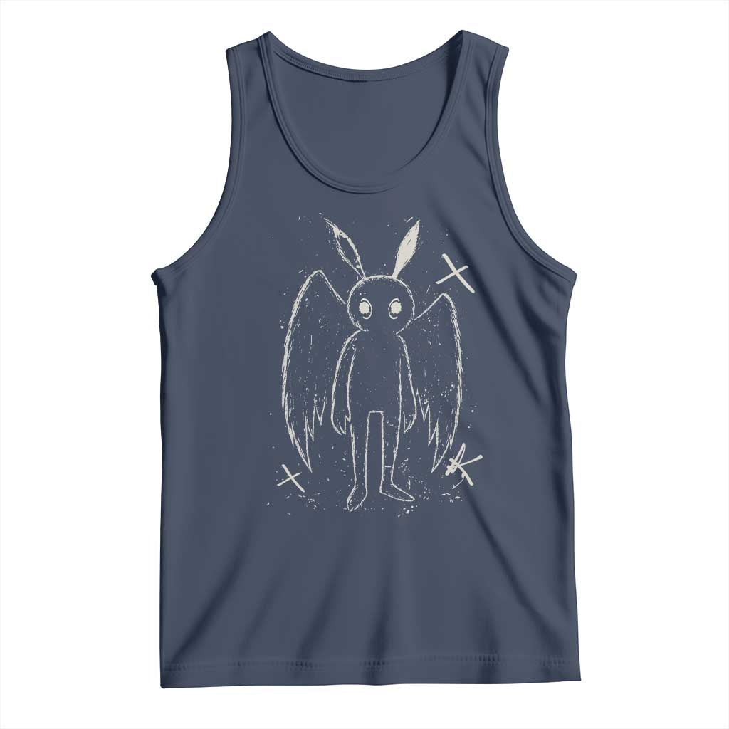 Creepy Cute Mothman Tank Top Alt Goth Grunge Horror Aesthetic Cryptid - Wonder Print Shop