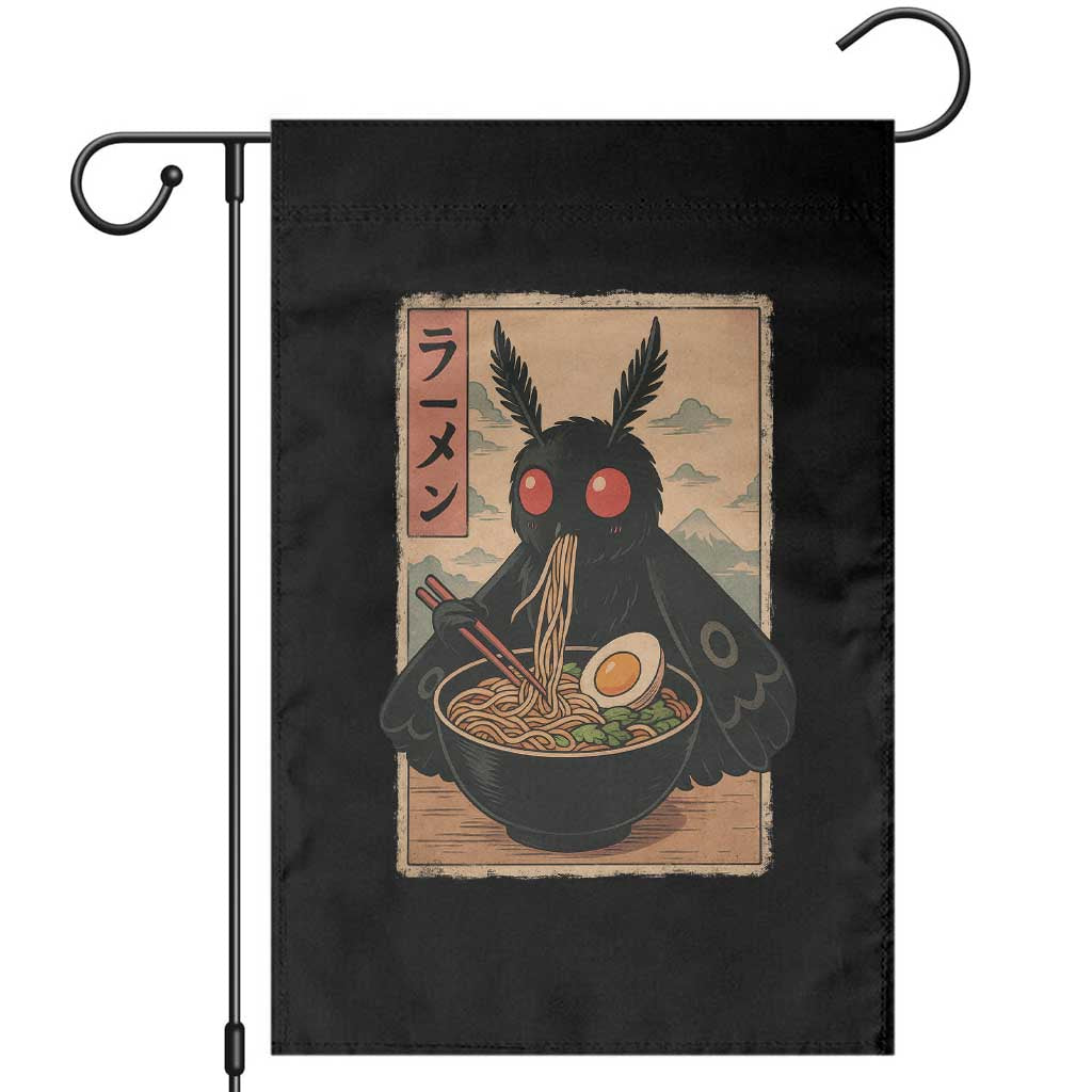 Funny Mothman Ramen Garden Flag Japanese Kawaii Noodles Cryptid Retro Manga Anime - Wonder Print Shop