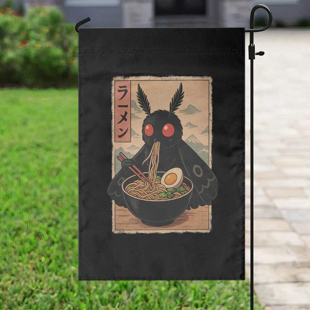 Funny Mothman Ramen Garden Flag Japanese Kawaii Noodles Cryptid Retro Manga Anime - Wonder Print Shop