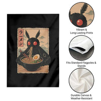Funny Mothman Ramen Garden Flag Japanese Kawaii Noodles Cryptid Retro Manga Anime - Wonder Print Shop