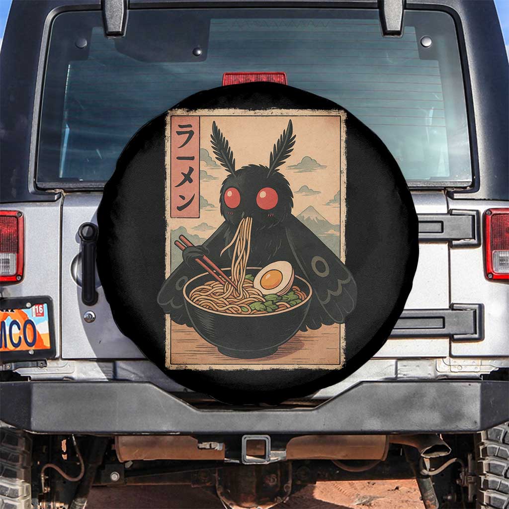 Funny Mothman Ramen Spare Tire Cover Japanese Kawaii Noodles Cryptid Retro Manga Anime - Wonder Print Shop