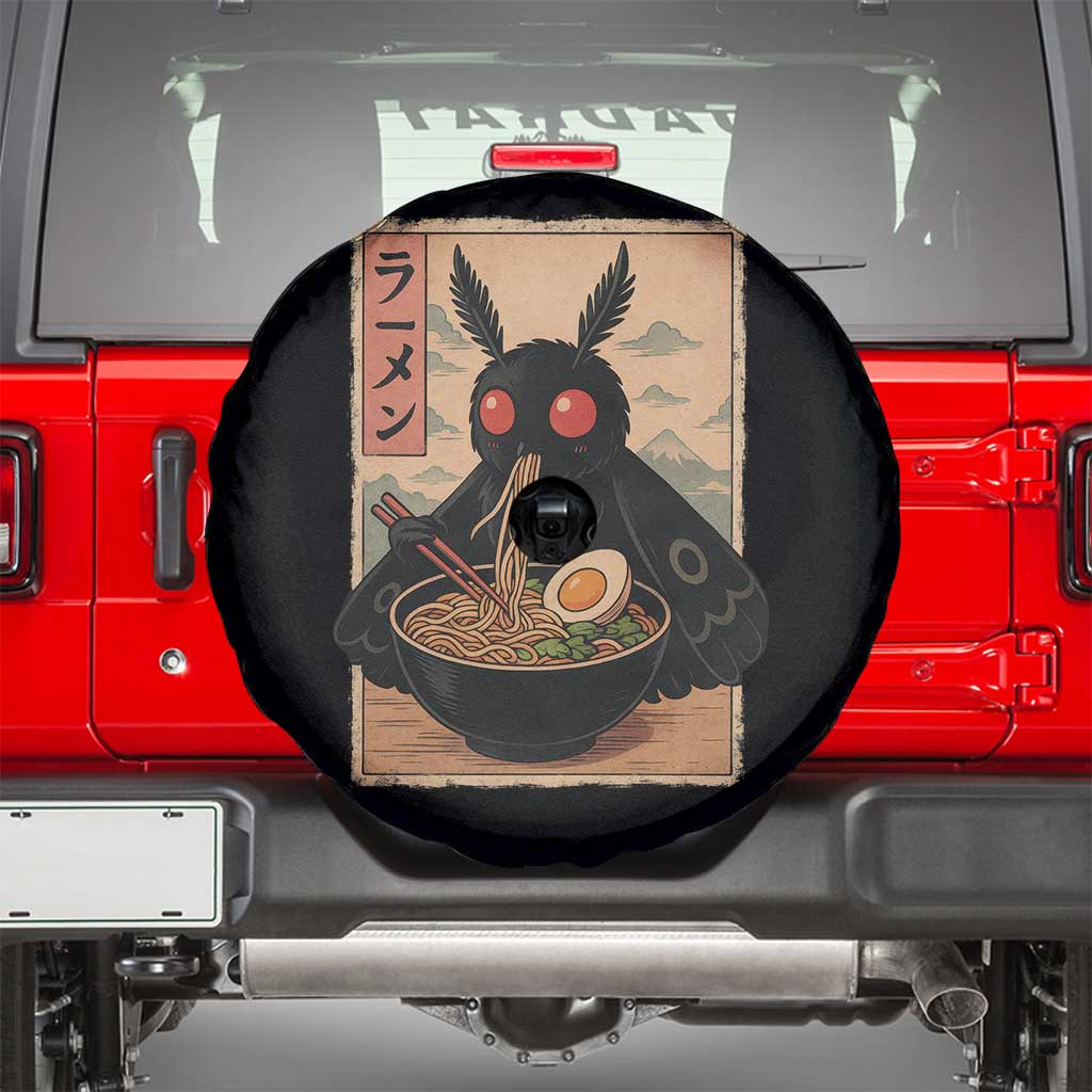 Funny Mothman Ramen Spare Tire Cover Japanese Kawaii Noodles Cryptid Retro Manga Anime - Wonder Print Shop