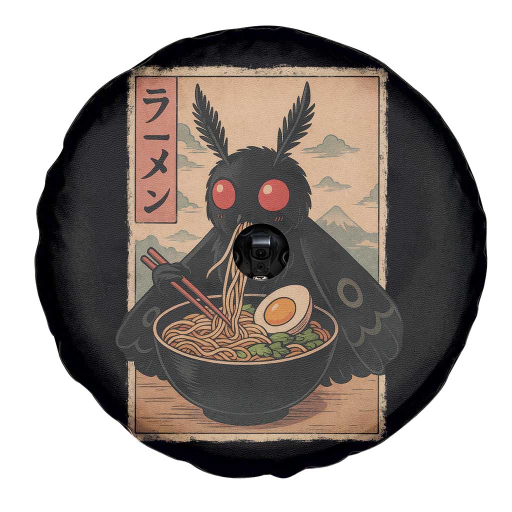Funny Mothman Ramen Spare Tire Cover Japanese Kawaii Noodles Cryptid Retro Manga Anime - Wonder Print Shop