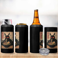 Funny Mothman Ramen 4 in 1 Can Cooler Tumbler Japanese Kawaii Noodles Cryptid Retro Manga Anime - Wonder Print Shop