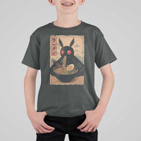 Funny Mothman Ramen T Shirt For Kid Japanese Kawaii Noodles Cryptid Retro Manga Anime - Wonder Print Shop