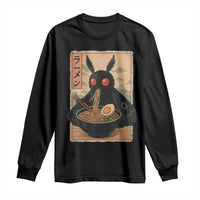Funny Mothman Ramen Long Sleeve Shirt Japanese Kawaii Noodles Cryptid Retro Manga Anime - Wonder Print Shop