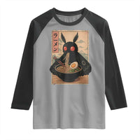 Funny Mothman Ramen Raglan Shirt Japanese Kawaii Noodles Cryptid Retro Manga Anime - Wonder Print Shop