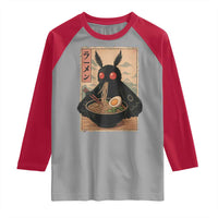 Funny Mothman Ramen Raglan Shirt Japanese Kawaii Noodles Cryptid Retro Manga Anime - Wonder Print Shop