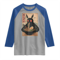 Funny Mothman Ramen Raglan Shirt Japanese Kawaii Noodles Cryptid Retro Manga Anime - Wonder Print Shop