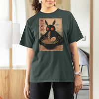 Funny Mothman Ramen T Shirt For Women Japanese Kawaii Noodles Cryptid Retro Manga Anime - Wonder Print Shop