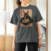 Funny Mothman Ramen T Shirt For Women Japanese Kawaii Noodles Cryptid Retro Manga Anime - Wonder Print Shop