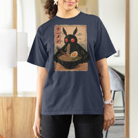 Funny Mothman Ramen T Shirt For Women Japanese Kawaii Noodles Cryptid Retro Manga Anime - Wonder Print Shop