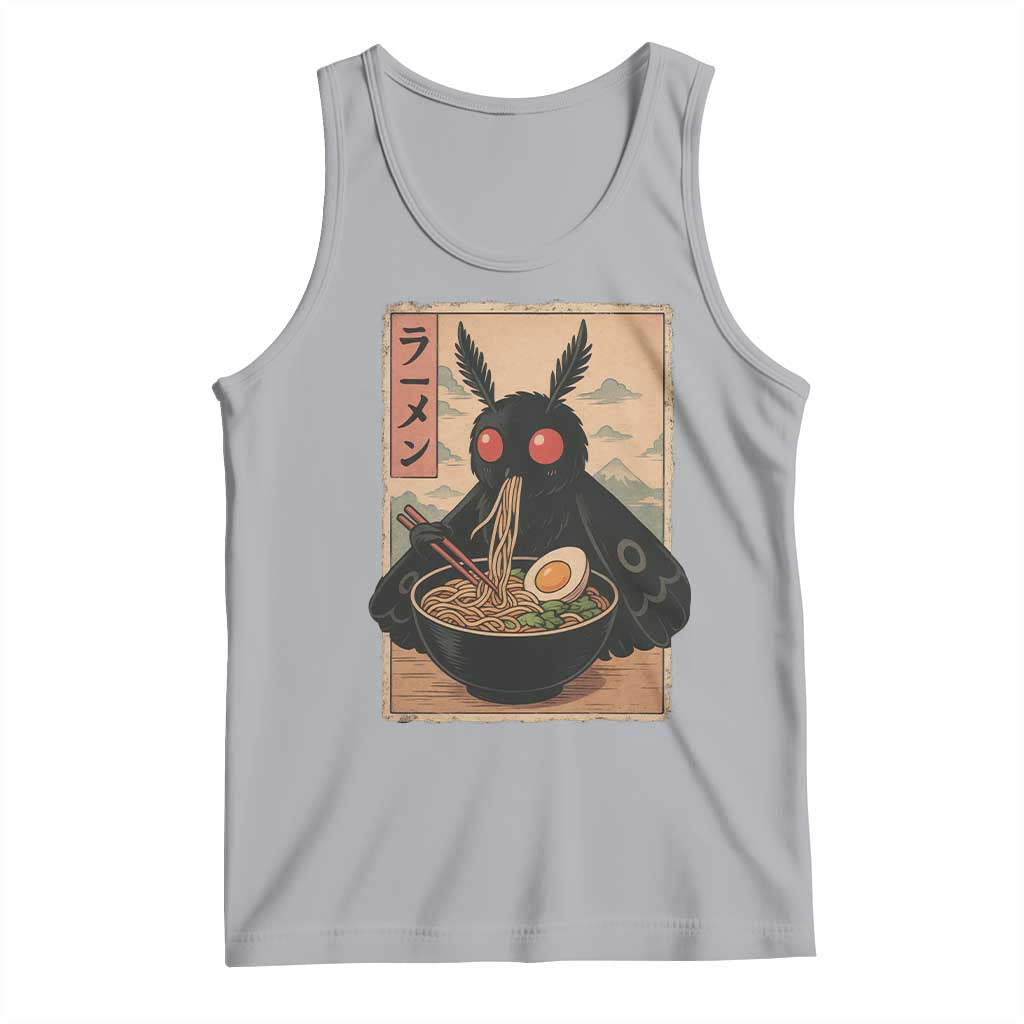 Funny Mothman Ramen Tank Top Japanese Kawaii Noodles Cryptid Retro Manga Anime - Wonder Print Shop
