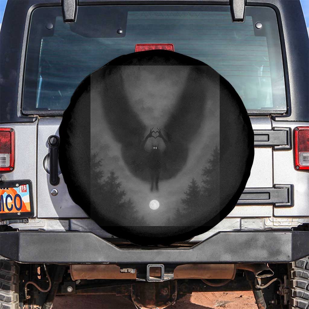 Mothman Spare Tire Cover Horror Poster Halloween Cryptid Lover - Wonder Print Shop