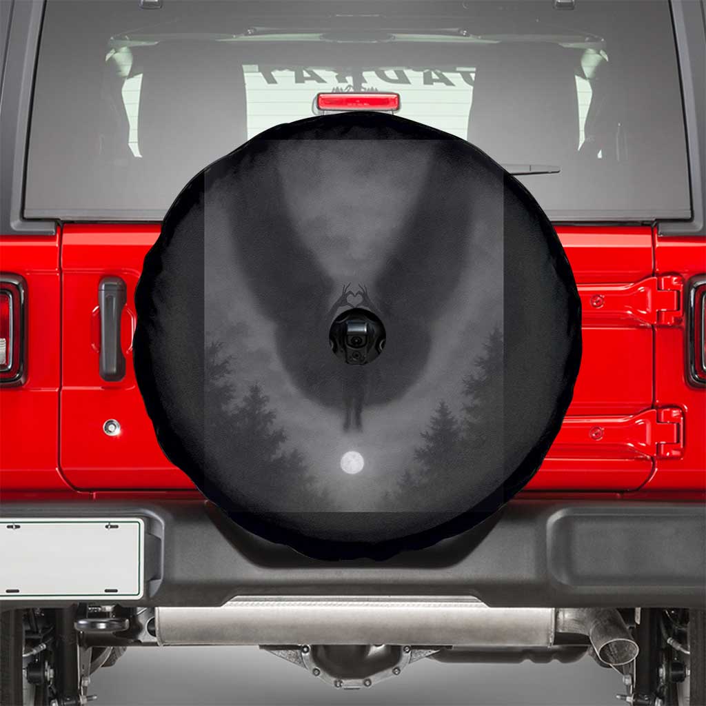 Mothman Spare Tire Cover Horror Poster Halloween Cryptid Lover - Wonder Print Shop