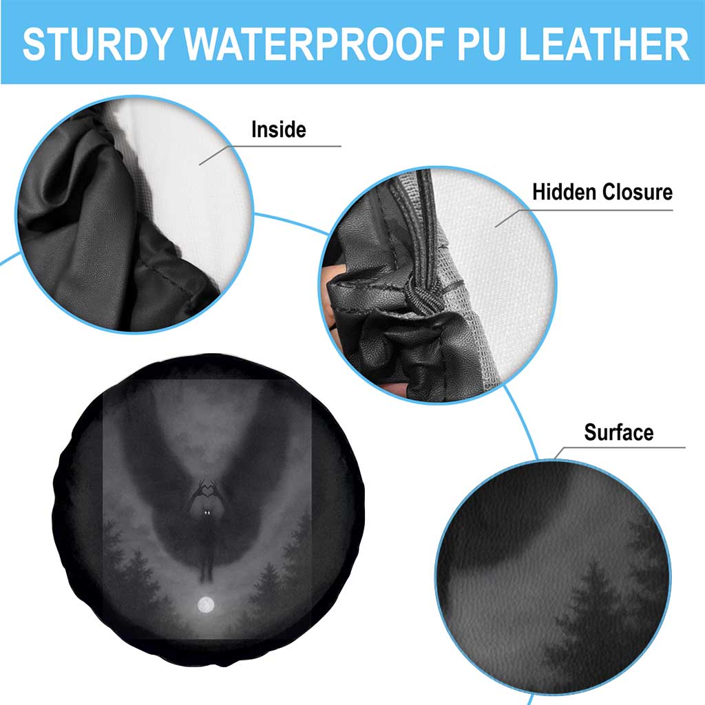 Mothman Spare Tire Cover Horror Poster Halloween Cryptid Lover - Wonder Print Shop