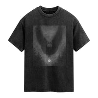 Mothman Washed Cotton T-Shirt Horror Poster Halloween Cryptid Lover
