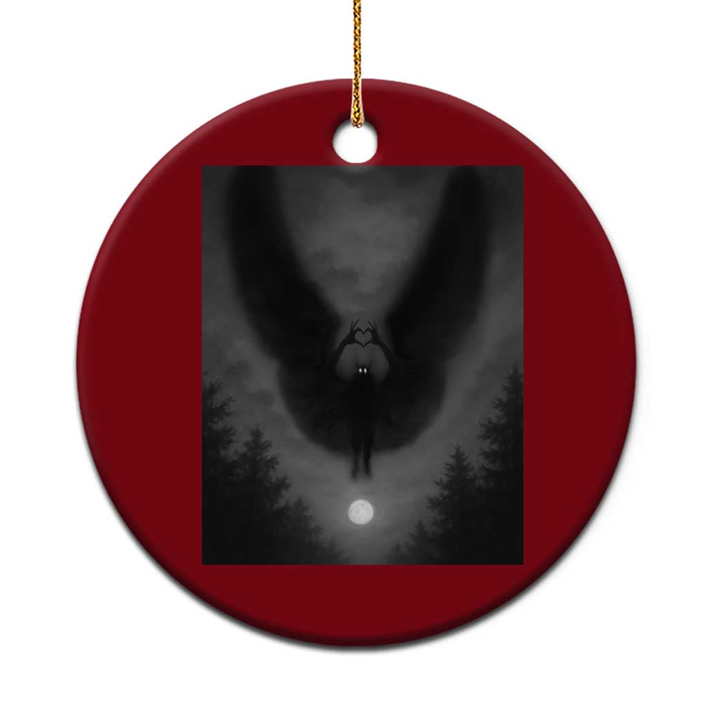 Mothman Ceramic Ornament Horror Poster Halloween Cryptid Lover - Wonder Print Shop