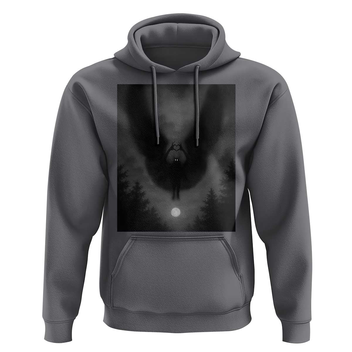 Mothman Hoodie Horror Poster Halloween Cryptid Lover - Wonder Print Shop