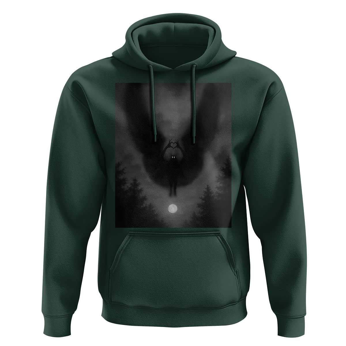 Mothman Hoodie Horror Poster Halloween Cryptid Lover - Wonder Print Shop