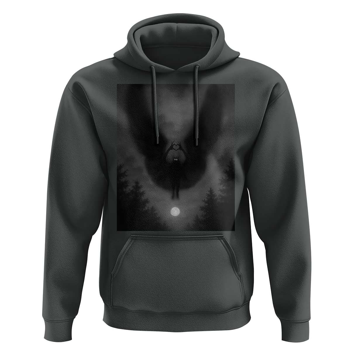 Mothman Hoodie Horror Poster Halloween Cryptid Lover - Wonder Print Shop
