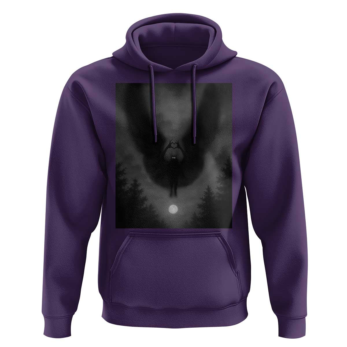 Mothman Hoodie Horror Poster Halloween Cryptid Lover - Wonder Print Shop