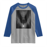 Mothman Raglan Shirt Horror Poster Halloween Cryptid Lover - Wonder Print Shop