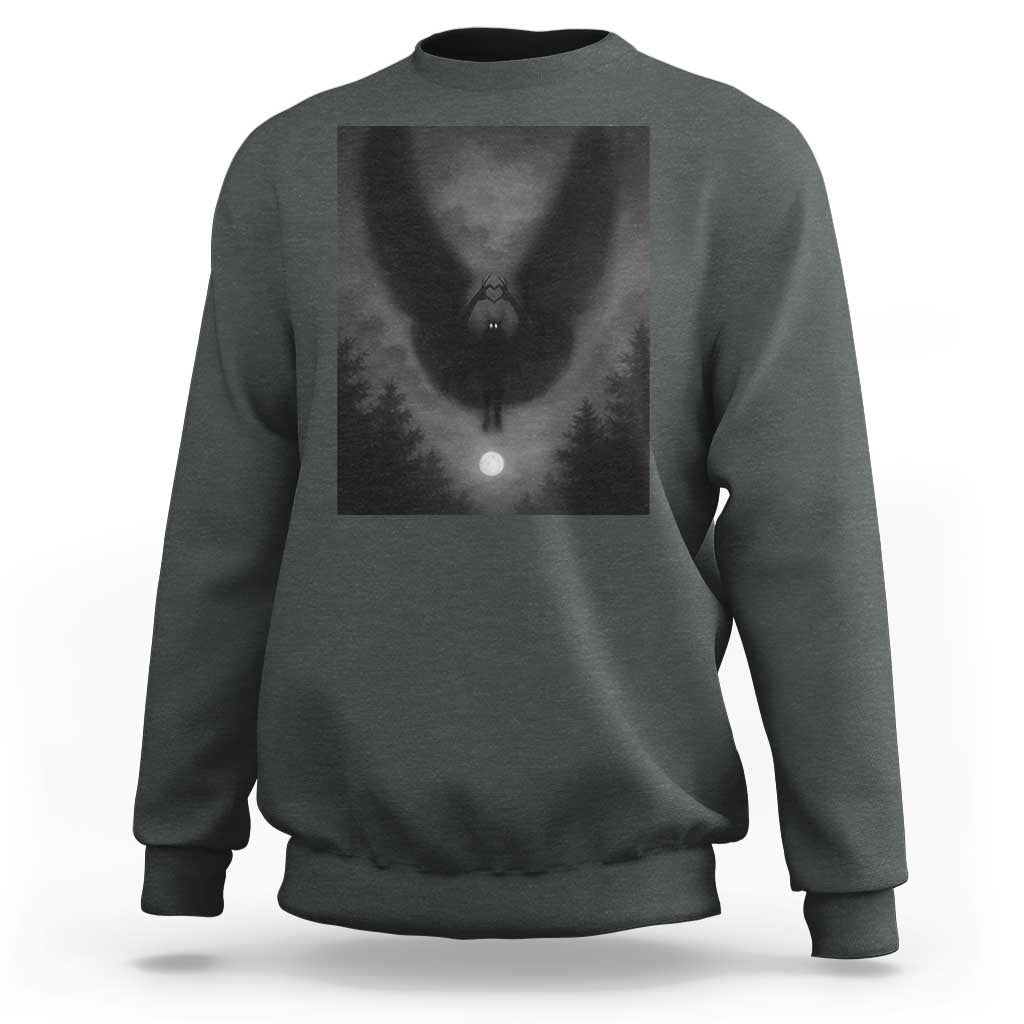 Mothman Sweatshirt Horror Poster Halloween Cryptid Lover - Wonder Print Shop