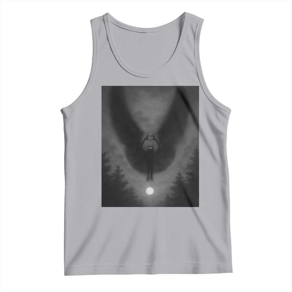 Mothman Tank Top Horror Poster Halloween Cryptid Lover - Wonder Print Shop