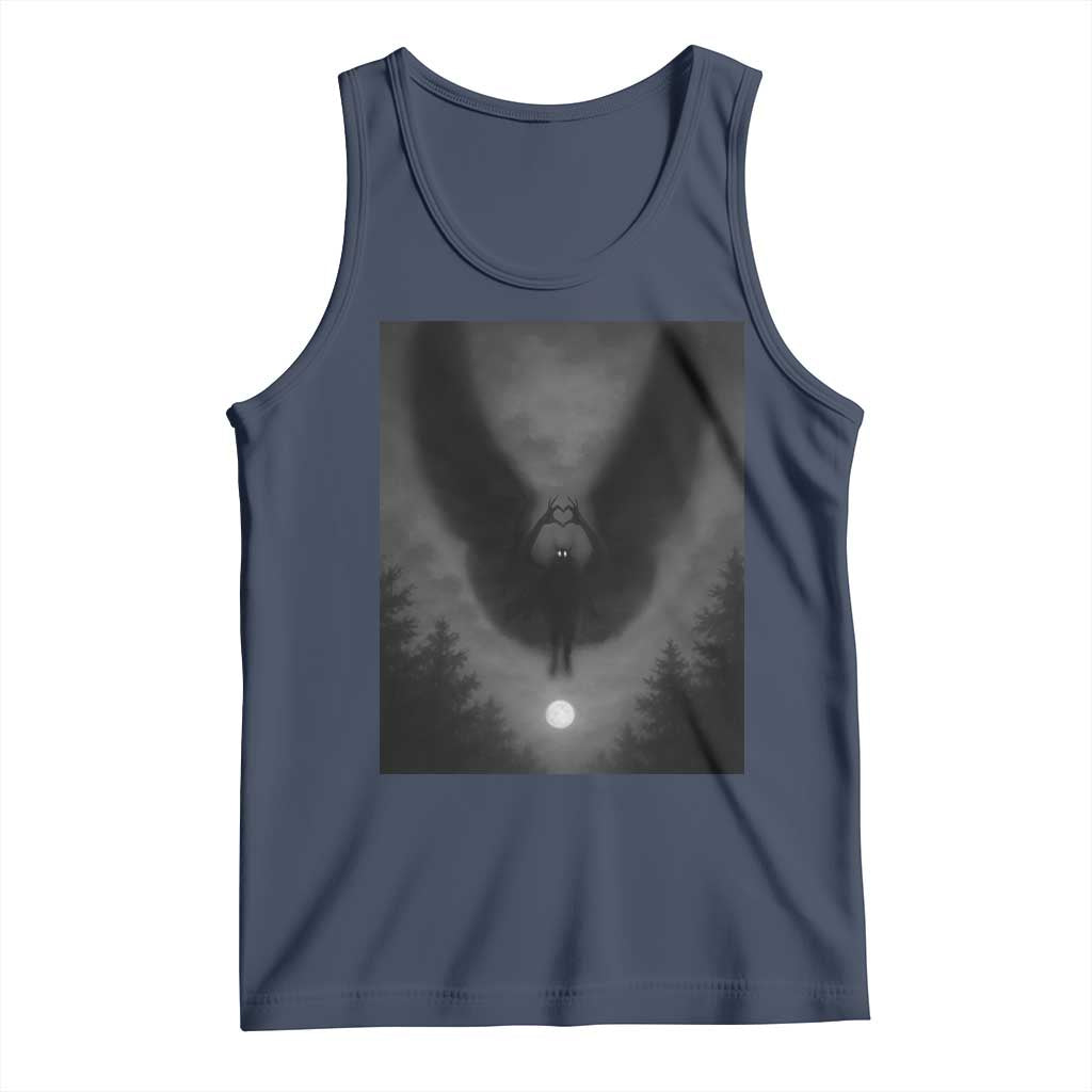 Mothman Tank Top Horror Poster Halloween Cryptid Lover - Wonder Print Shop