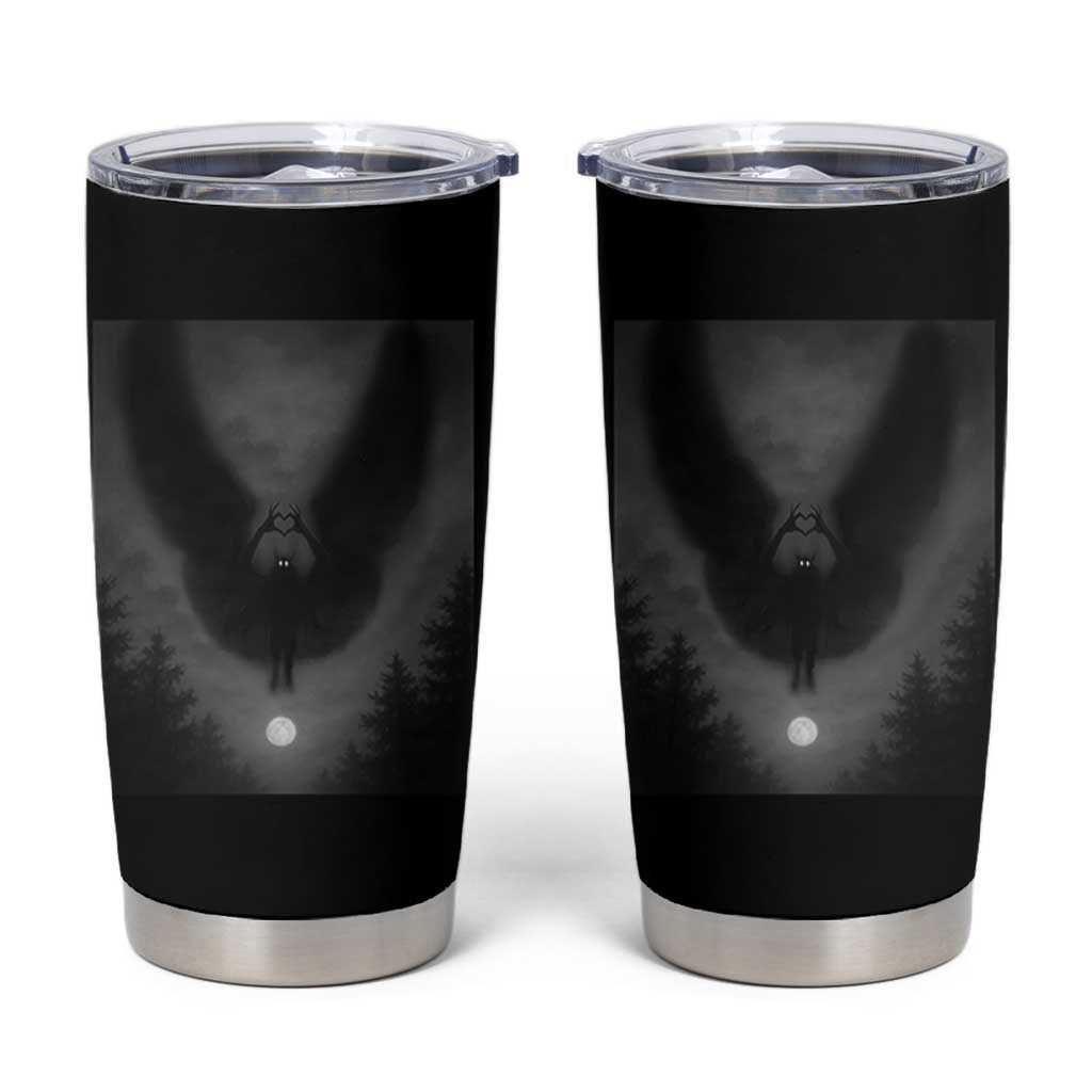 Mothman Tumbler Cup Horror Poster Halloween Cryptid Lover - Wonder Print Shop