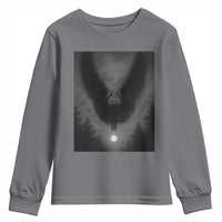 Mothman Youth Sweatshirt Horror Poster Halloween Cryptid Lover - Wonder Print Shop