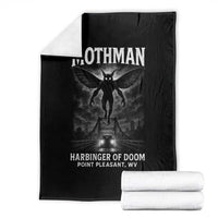 Mothman Throw Blanket Horror Poster Halloween Harbinger of Doom Cryptid Creature - Wonder Print Shop