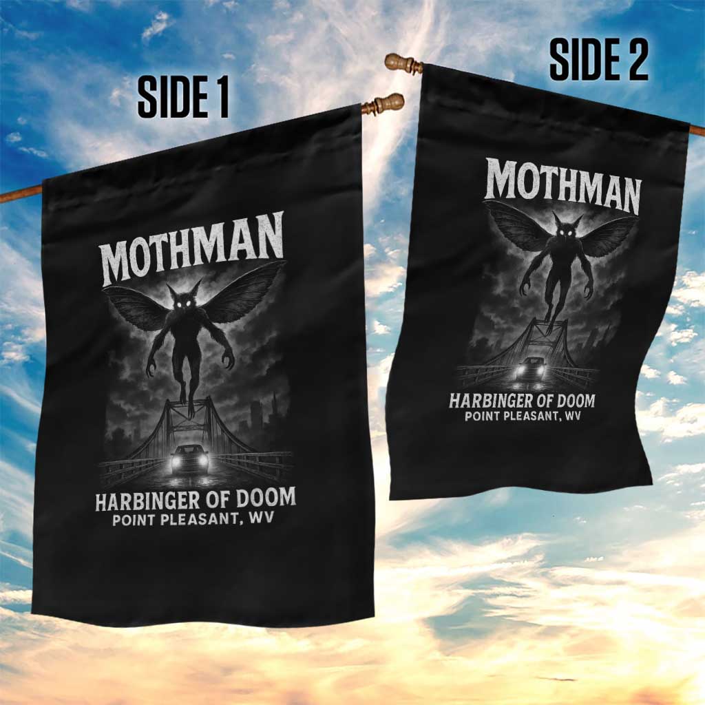 Mothman Garden Flag Horror Poster Halloween Harbinger of Doom Cryptid Creature - Wonder Print Shop