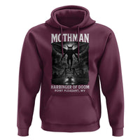 Mothman Hoodie Horror Poster Halloween Harbinger of Doom Cryptid Creature - Wonder Print Shop