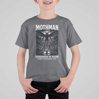 Mothman T Shirt For Kid Horror Poster Halloween Harbinger of Doom Cryptid Creature - Wonder Print Shop