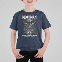 Mothman T Shirt For Kid Horror Poster Halloween Harbinger of Doom Cryptid Creature - Wonder Print Shop