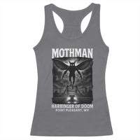 Mothman Racerback Tank Top Horror Poster Halloween Harbinger of Doom Cryptid Creature - Wonder Print Shop