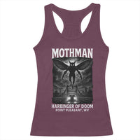 Mothman Racerback Tank Top Horror Poster Halloween Harbinger of Doom Cryptid Creature - Wonder Print Shop