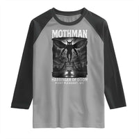 Mothman Raglan Shirt Horror Poster Halloween Harbinger of Doom Cryptid Creature - Wonder Print Shop