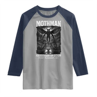 Mothman Raglan Shirt Horror Poster Halloween Harbinger of Doom Cryptid Creature - Wonder Print Shop